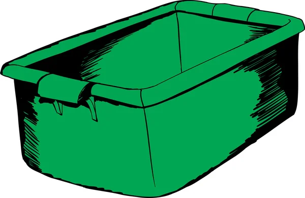 孤立した緑箱 — ストックベクタ