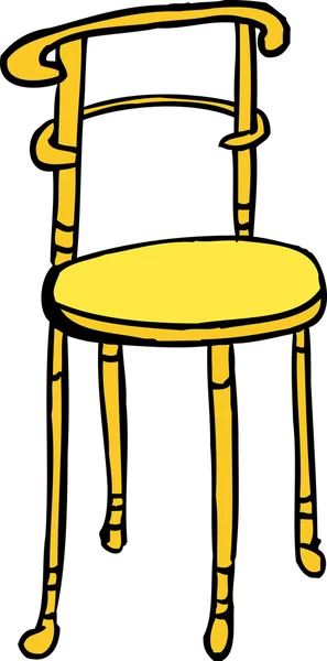 Elszigetelt sárgaréz szék — Stock Vector