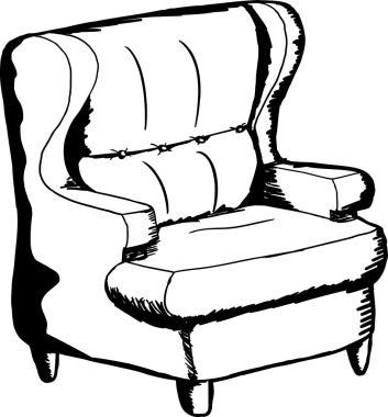 Kanepe sandalye özetlenen