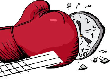 Punching a Clock clipart