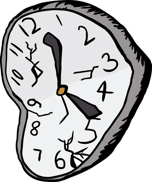 Reloj roto aislado — Vector de stock