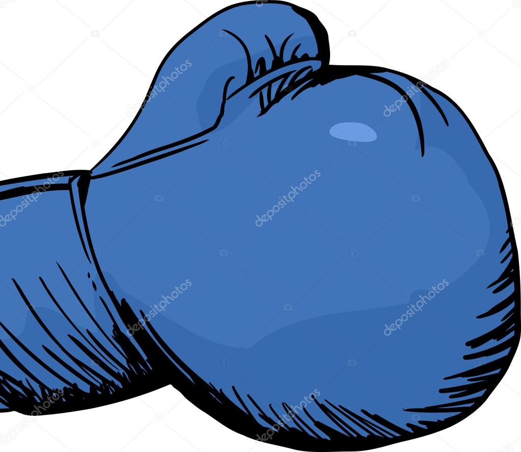 Isolated Blue Boxing Glove