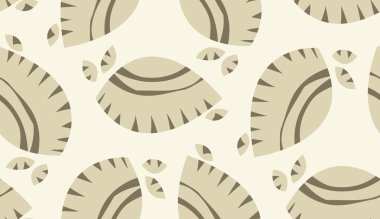Kahverengi soyut Seashells arka plan