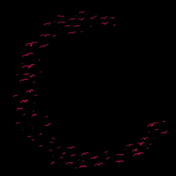 C kuş oluşumu — Stok Vektör