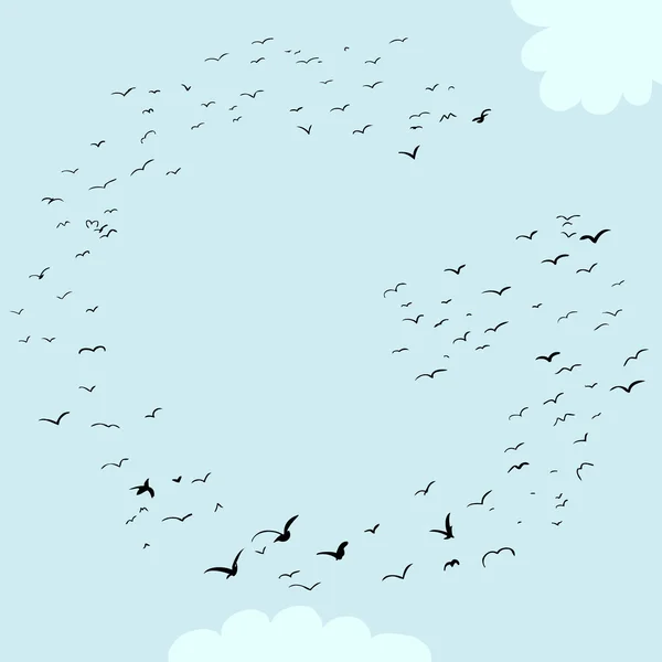 Bird Formation In G — Stock Vector