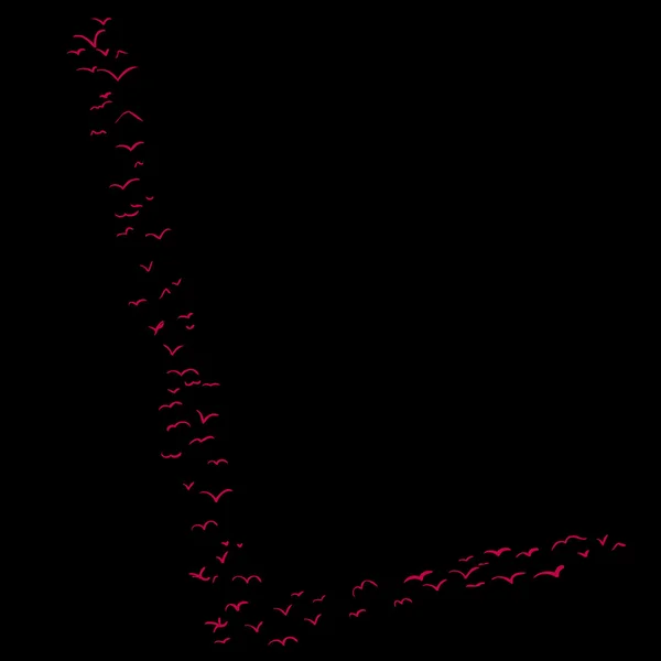 Pták formace v L — Stockový vektor