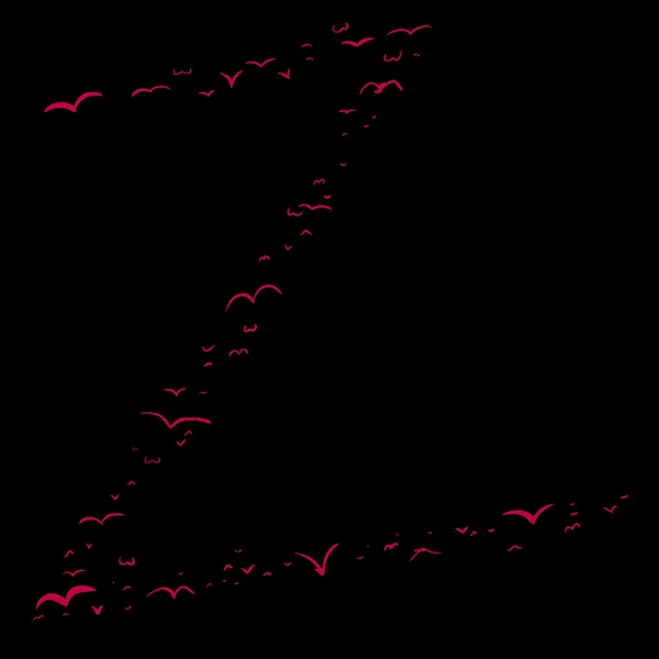 Pták formace v Z — Stockový vektor