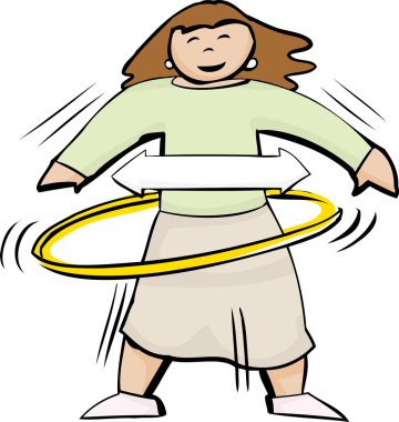 Hula Hoop kullanarak erkek