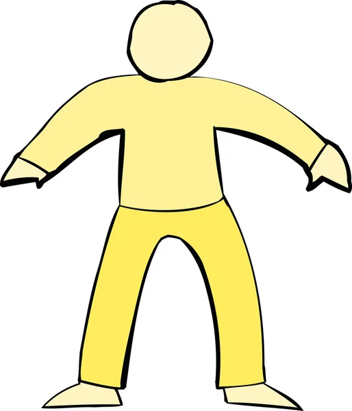 Yellow Human Body Shape — Stock Vector