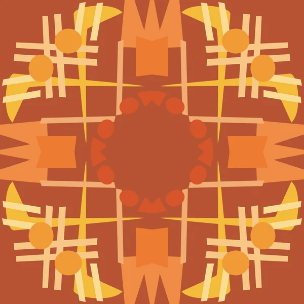 Patrones de azulejos simétricos marrón — Archivo Imágenes Vectoriales