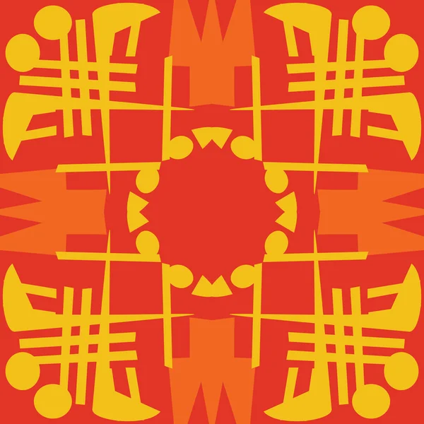 Шаблоны оранжевой и желтой плитки — стоковый вектор