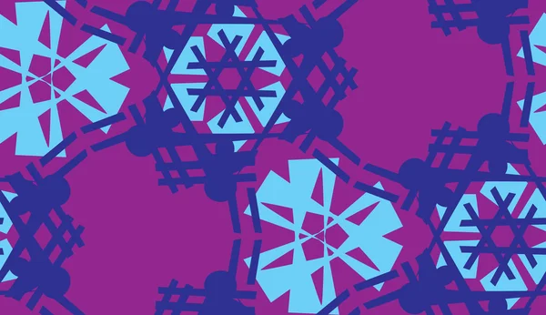 Фіолетовий абстрактний візерунок сніжинки — стоковий вектор