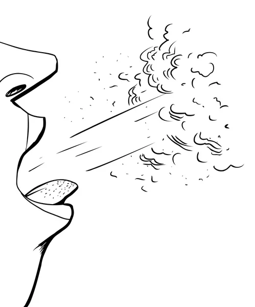 Esquema de la persona que tose — Archivo Imágenes Vectoriales