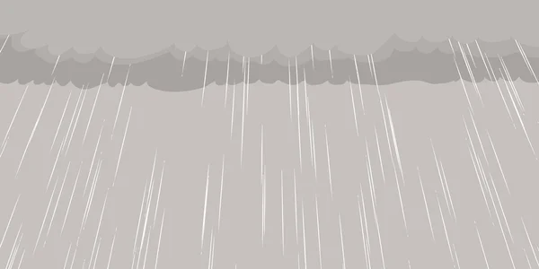 Rain Falling From Cloud Background — Stock Vector