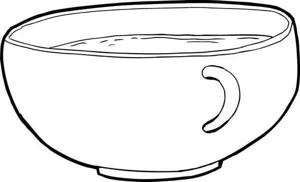 輪郭を描かれたコーヒー カップ — ストックベクタ