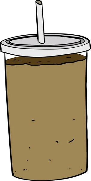孤立的冰的咖啡 — 图库矢量图片