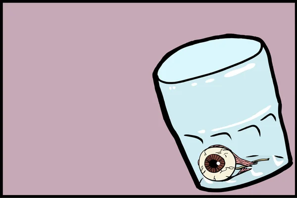 Eyeball in Cup — Stockvector