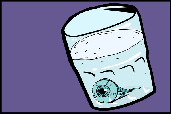 Eyeball in kopje Water — Stockvector