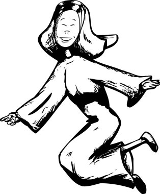 Müslüman kız atlama özetlenen