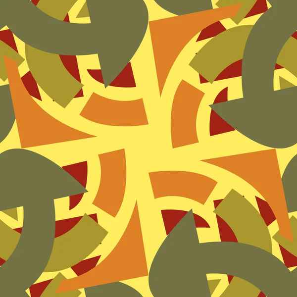 Gebogene braune Linien Muster — Stockvektor