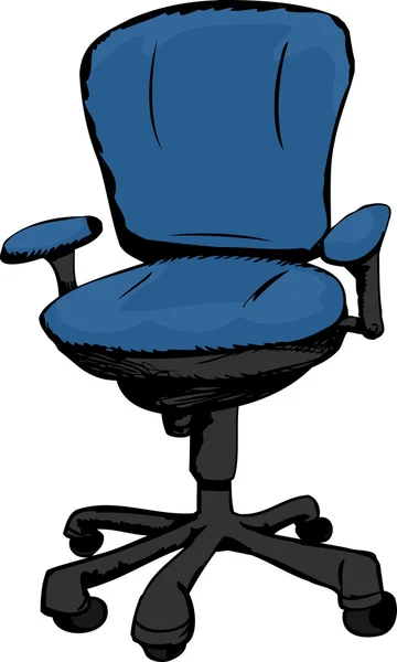Mavi ergonomik görev sandalye — Stok Vektör