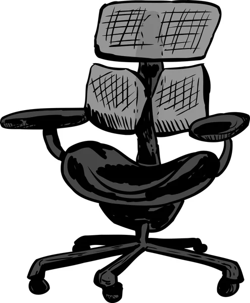 Elszigetelt háló ergonomikus szék — Stock Vector