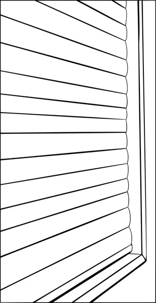 Zárt ablak vakok körvonalát — Stock Vector