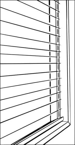 Primer plano de las persianas en el esquema — Vector de stock