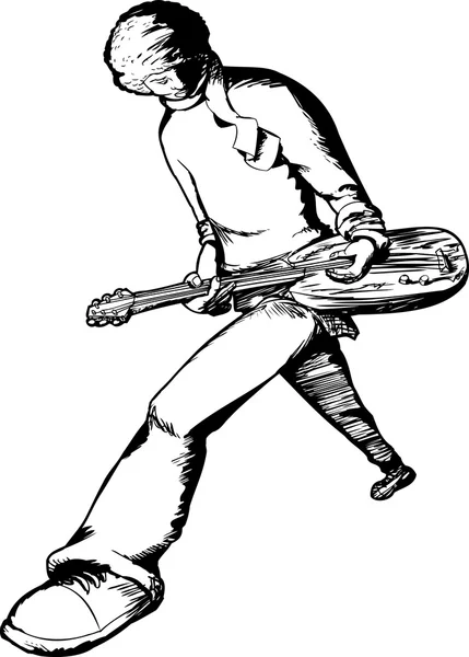 Наброски электрической гитары — стоковый вектор