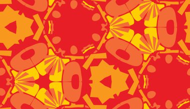 Kırmızı ve sarı duvar kağıdı deseni