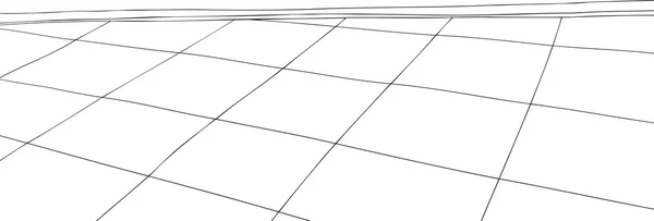 Checkered Floor Room Outline — Stock Vector
