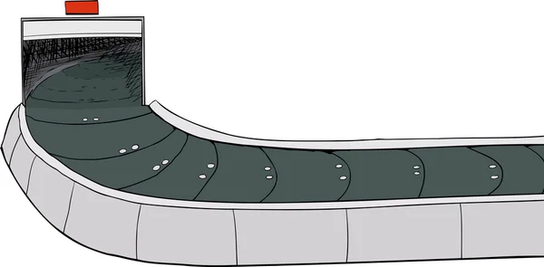 Afirmação de bagagem com porta aberta — Vetor de Stock