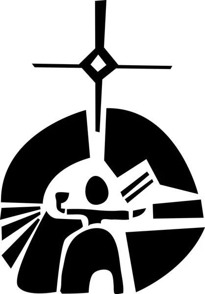 Symbol für sami sun diety — Stockvektor