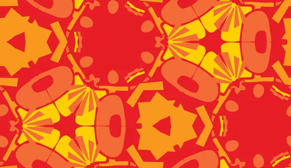 Red and Yellow Wallpaper Pattern — Stock Vector