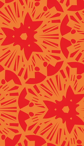 Naranja Starburst patrón de repetición — Archivo Imágenes Vectoriales