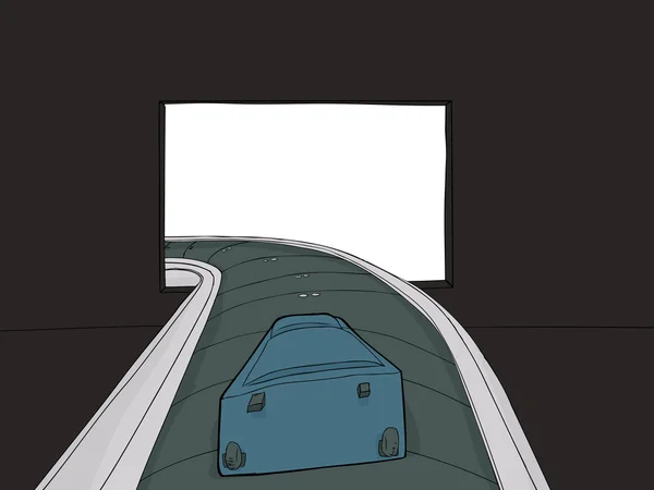 Bagaj atlıkarınca bavula — Stok Vektör