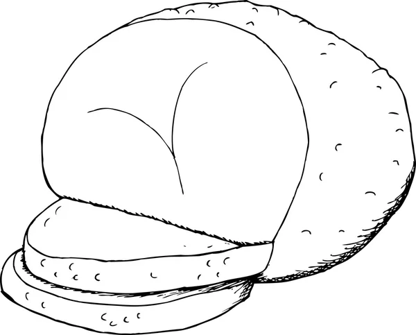 Caniche rôtie de viande — Image vectorielle