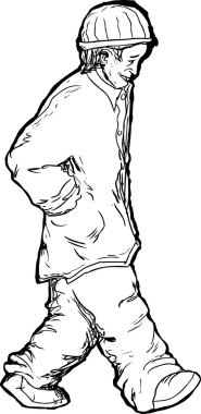 Anahat şapkalı mutlu adamın