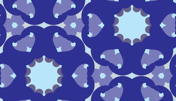 Modello geometrico di caleidoscopio blu — Vettoriale Stock