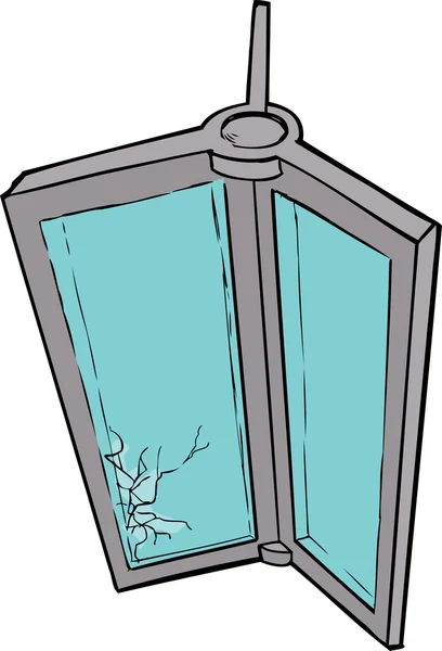 Poškozené dveře otočné — Stockový vektor