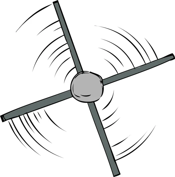 Ovanifrån Propeller spinning — Stock vektor