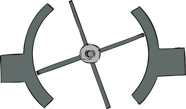 Birds Eye View of Revolving Door Vector Graphics