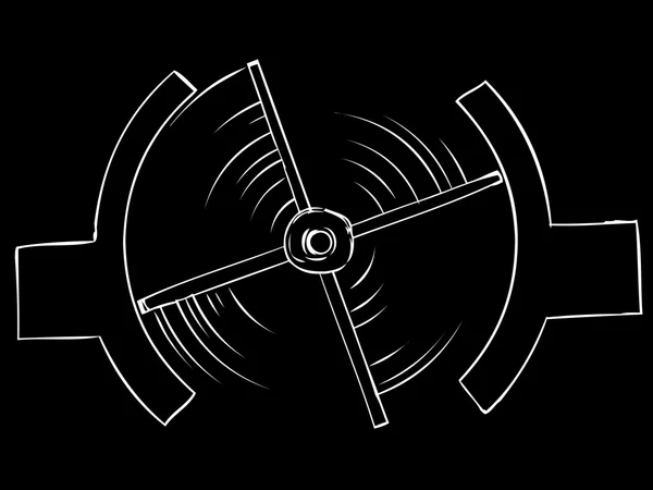 Outlined Turnstile Over Black Vector Graphics