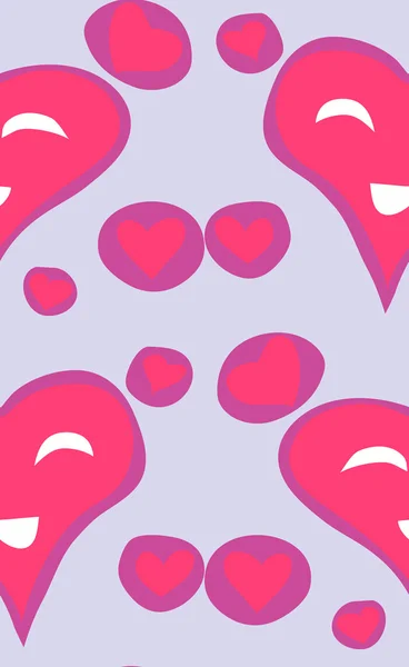 Seamless Pink Valentine Hearts — Stock Vector