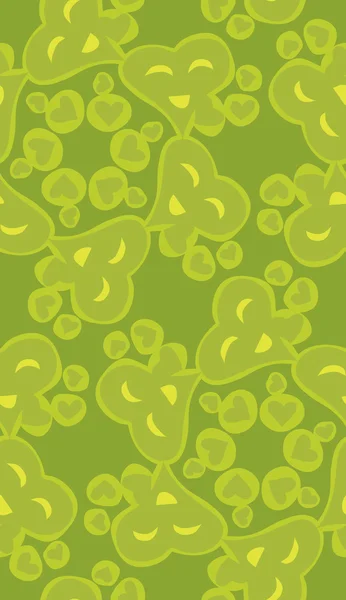 Patrón de corazón verde sin costuras — Vector de stock