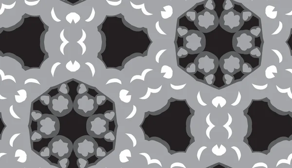 Dikişsiz gri ve siyah geometrik desen — Stok Vektör