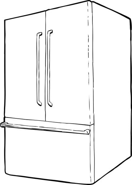 Tek izole buzdolabı — Stok Vektör