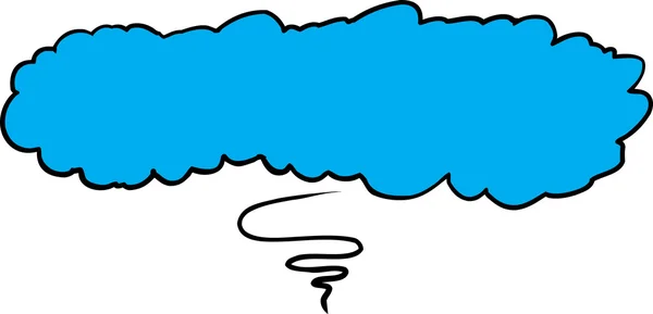 Burbuja de pensamiento azul con línea crujiente — Vector de stock