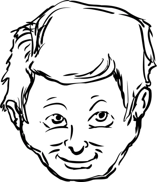 Visage souriant de l'homme Aperçu — Image vectorielle