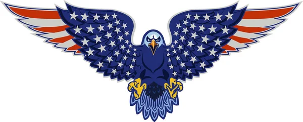 アメリカ国旗の鷲 — ストックベクタ